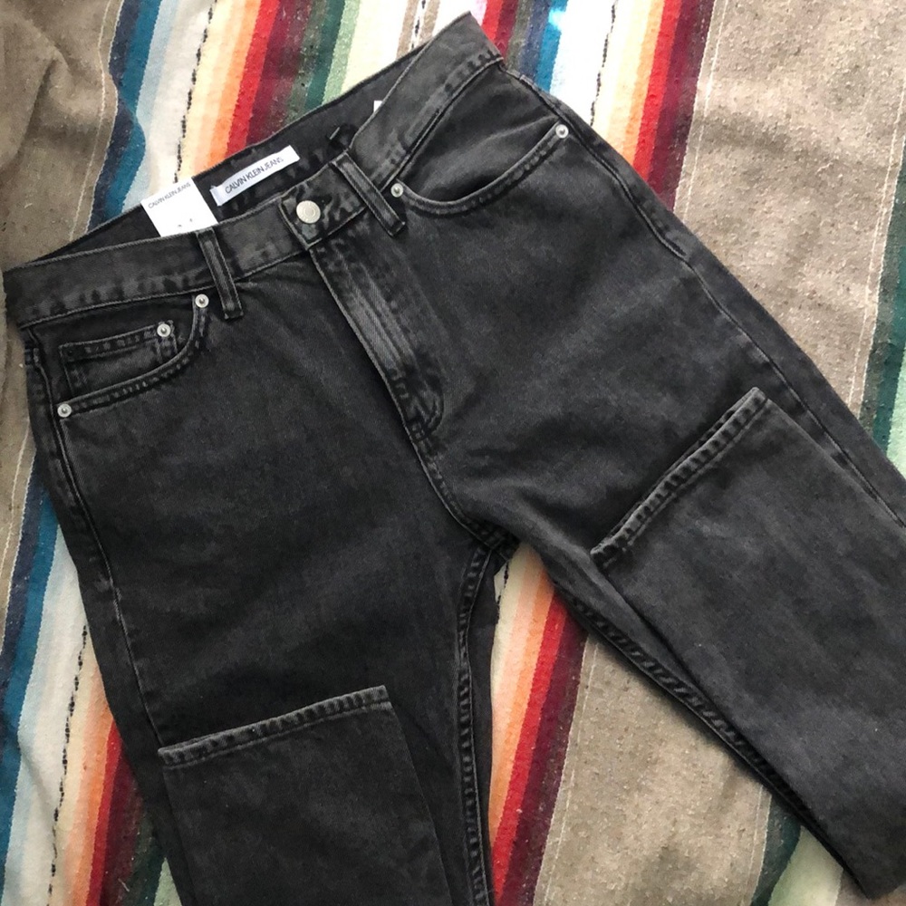 Calvin Klein High Rise Slim Black Jeans New w Tags